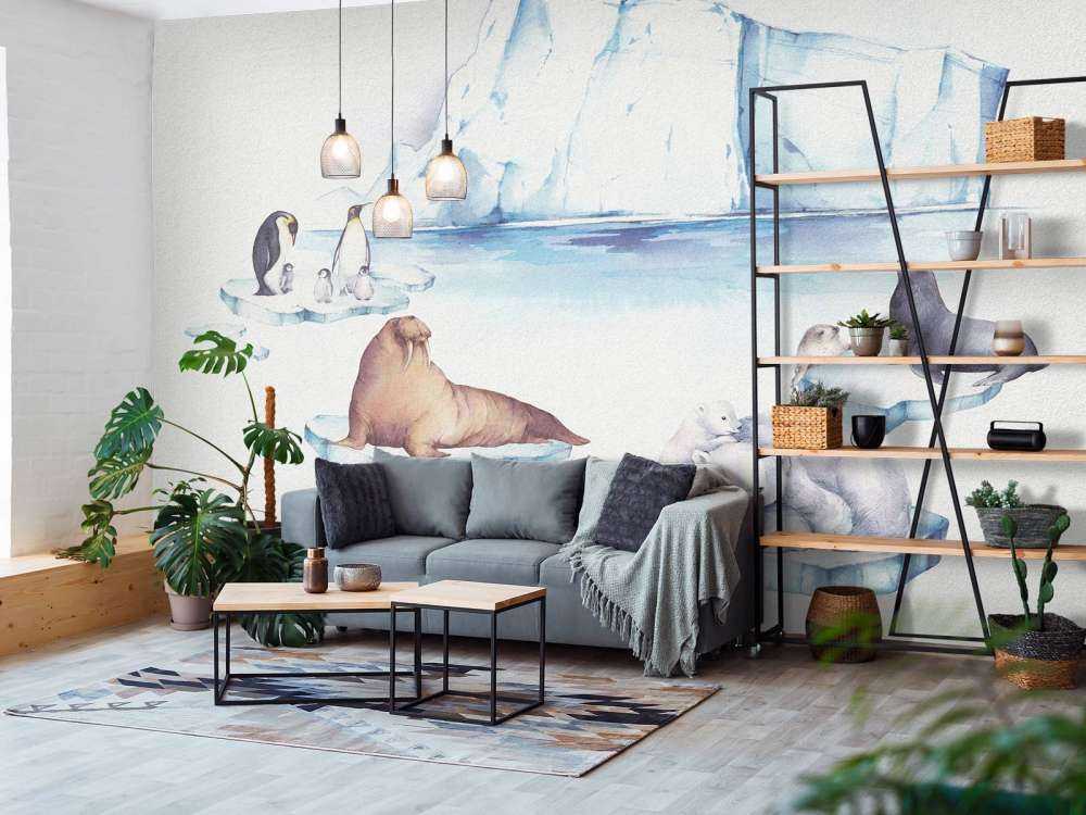 Animali del mondo di ghiaccio