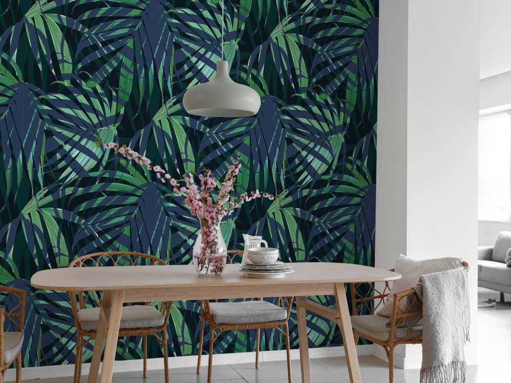 Foglie di palma verdi