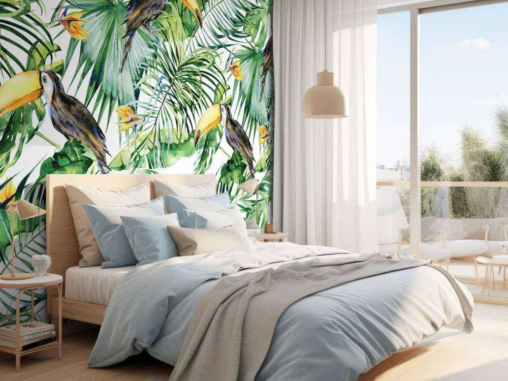 Tucano tra le foglie