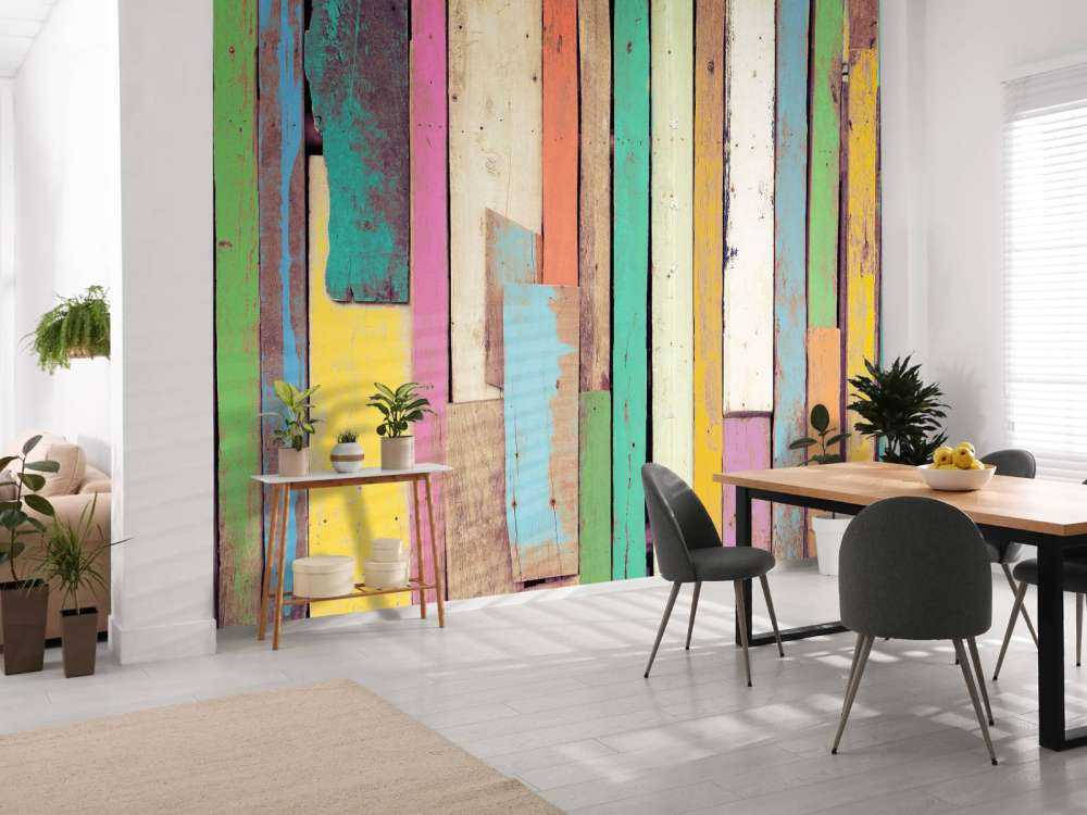 Legno da demolizione colorato