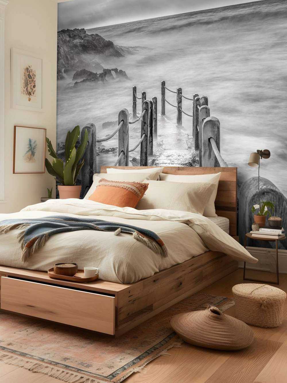 Ponte di legno per la nebbia