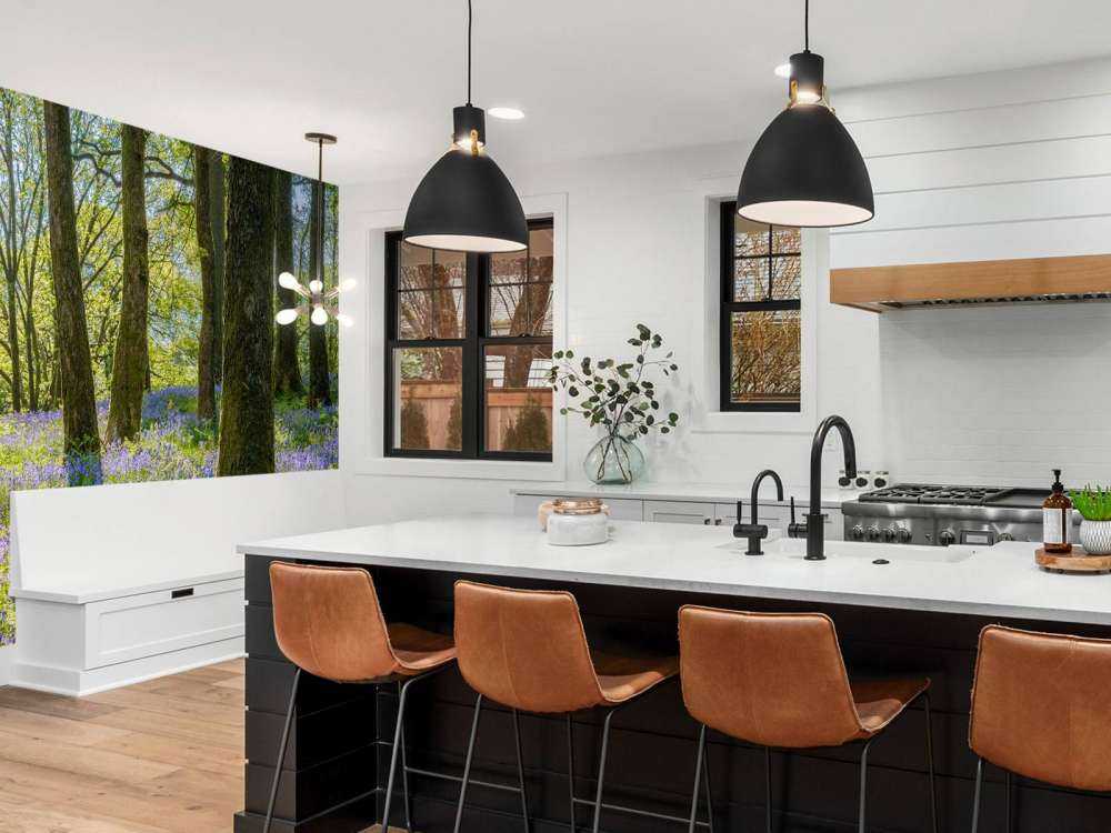 Panorama primaverile in un bosco