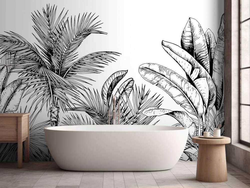 Palme e foglie di banano