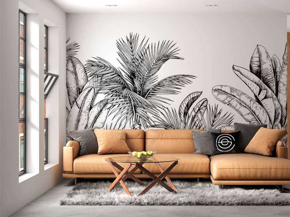 Palme e foglie di banano