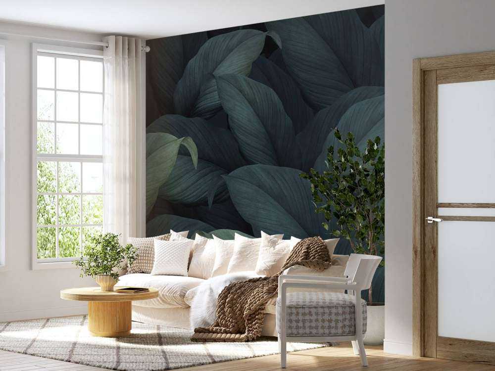 Foglie verdi tropicali