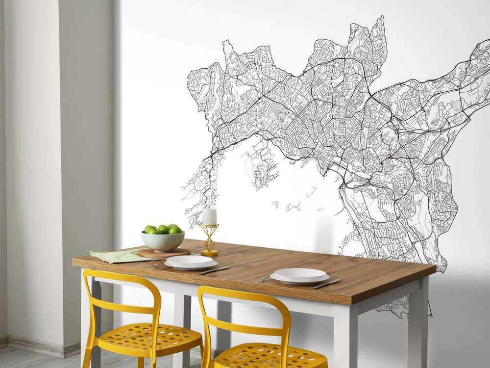 Mappa di Oslo, bianco 