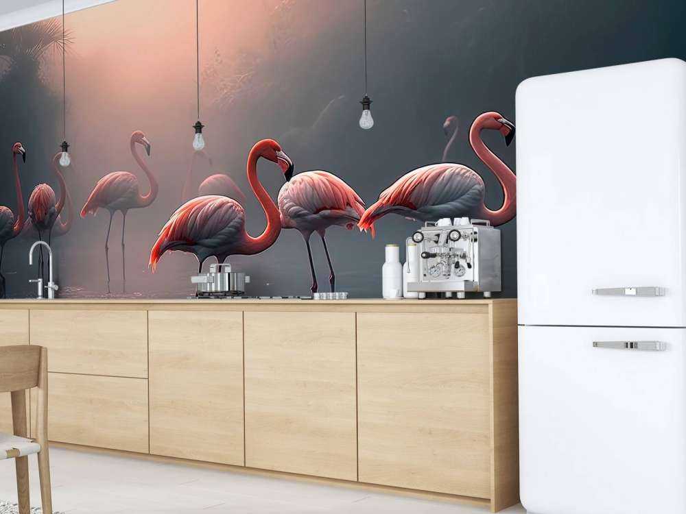 Alba Nebbiosa dei Fenicotteri