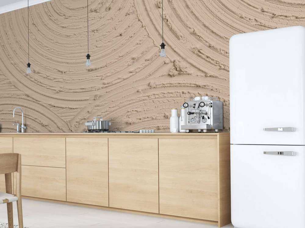 Cerchi zen struttura grezza in taupe