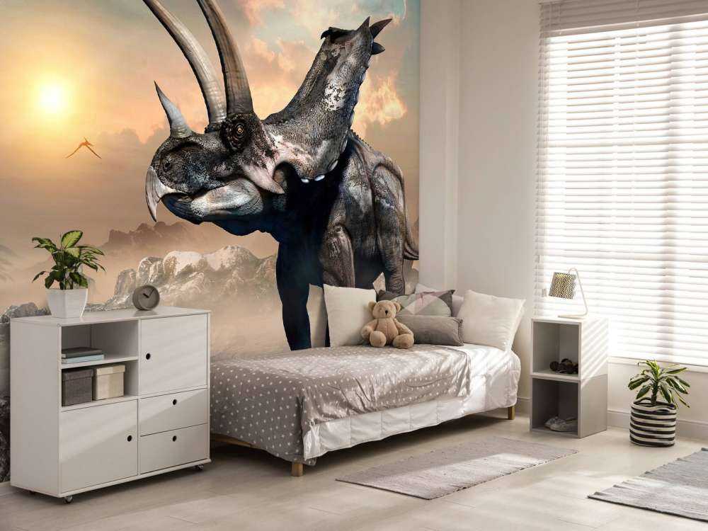 Dinosauri nella nebbia del mattino