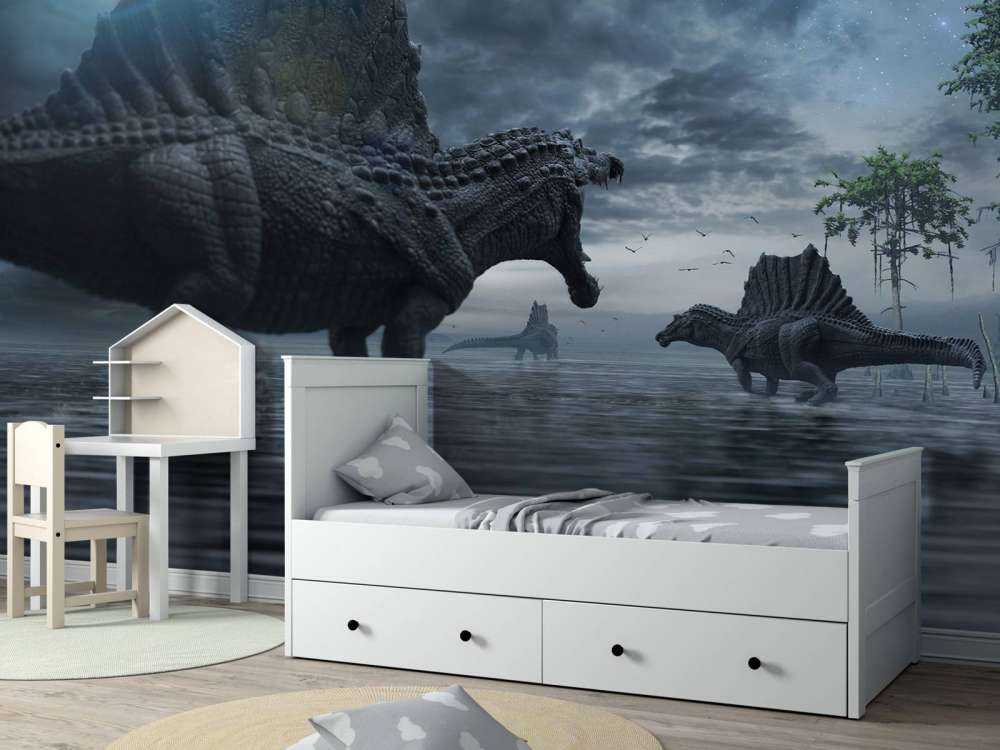 Gruppo di Spinosauri in una zona di caccia