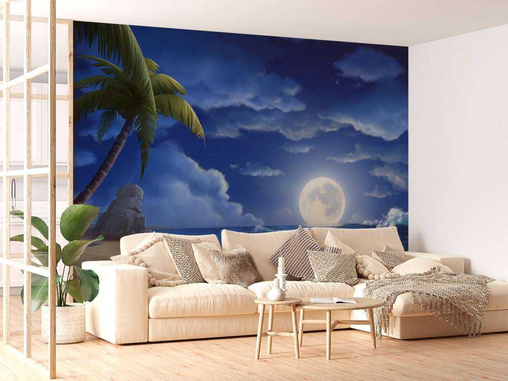 Bella spiaggia di notte