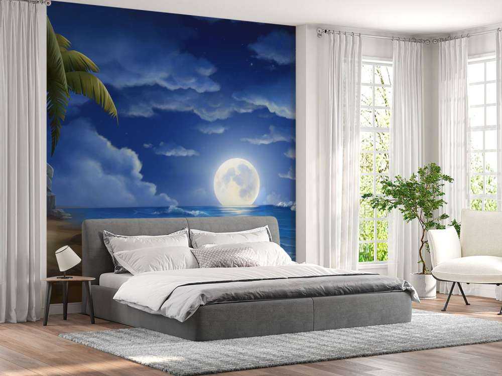 Bella spiaggia di notte