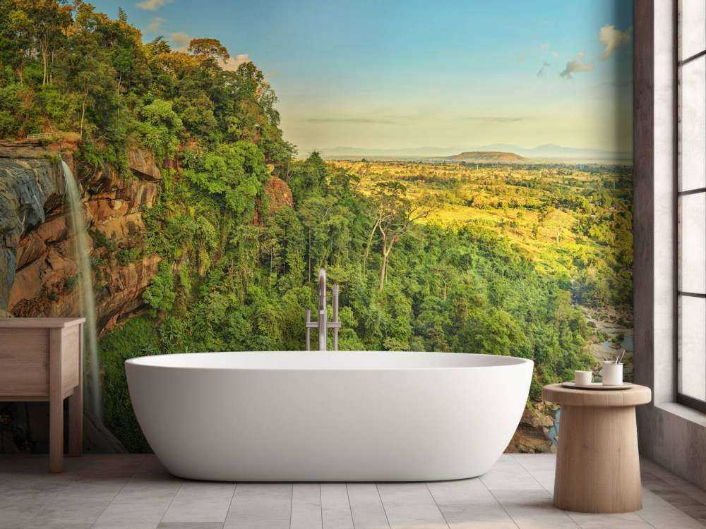 Cascata su una scogliera