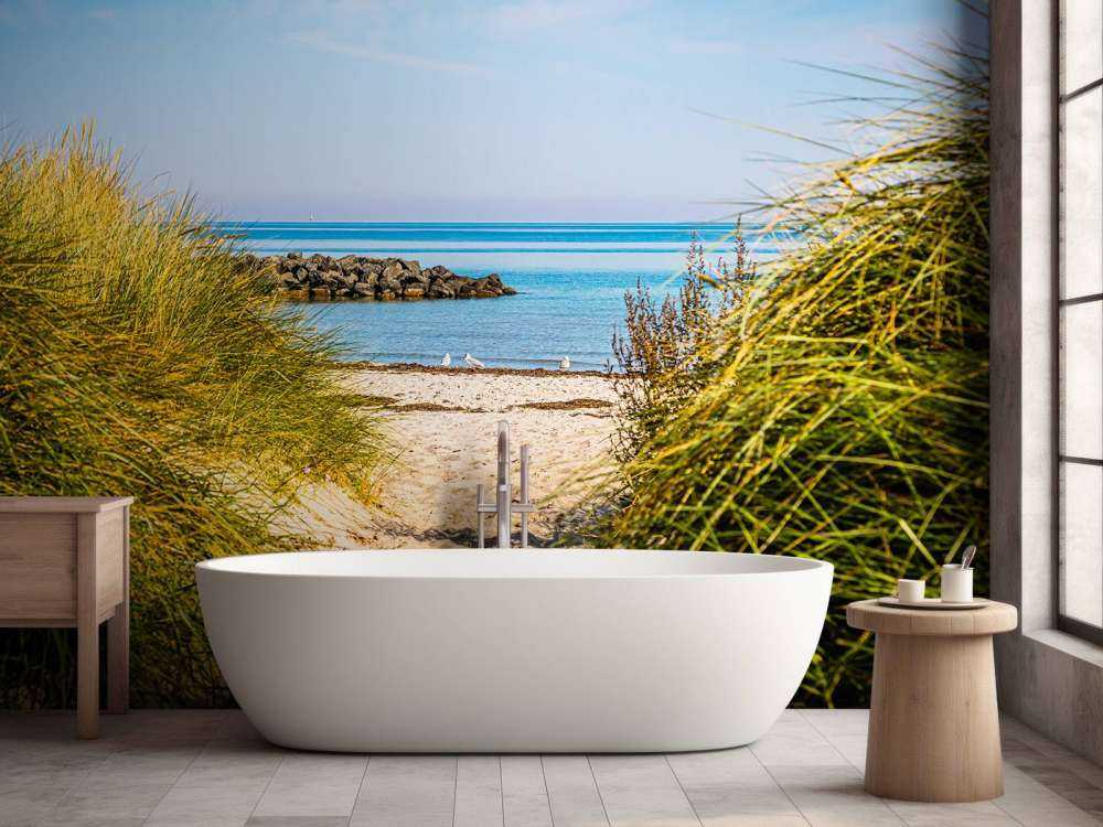 Spiaggia sulla costa del Mar Baltico