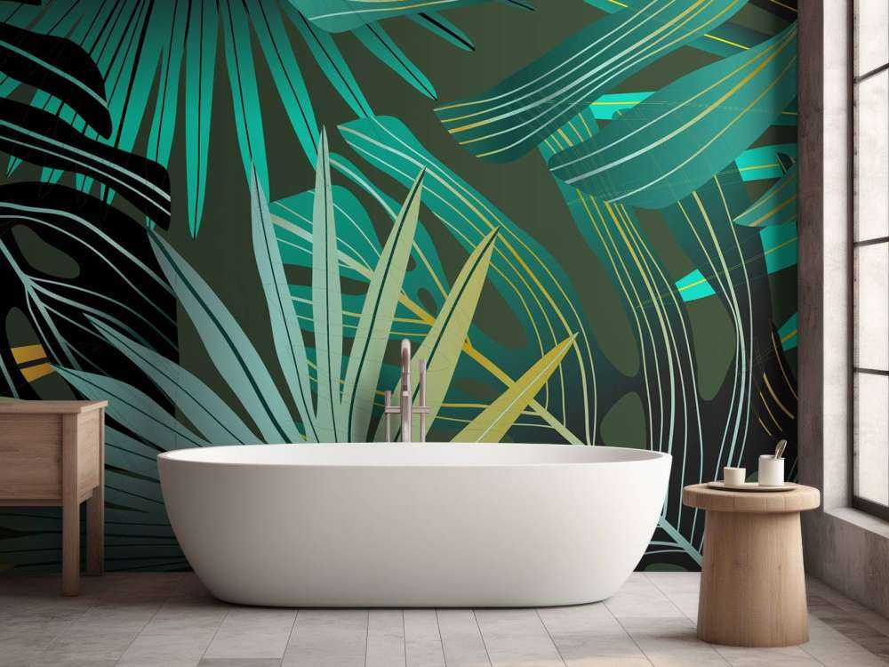 Panorama foglie tropicali