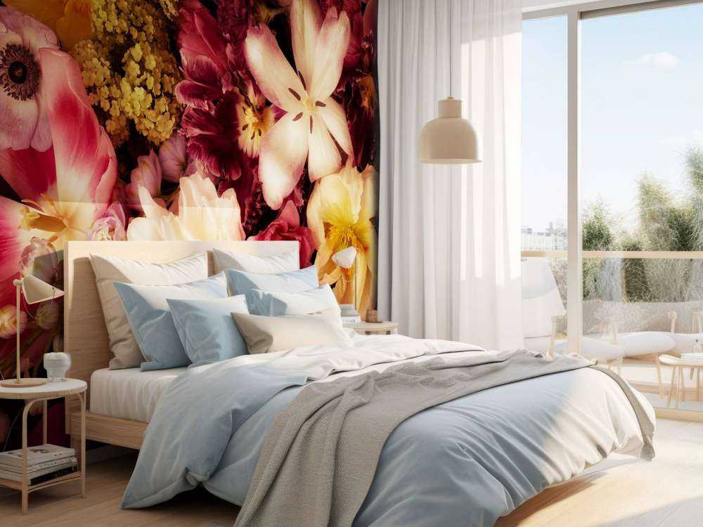 Bella e colorata ghirlanda di fiori