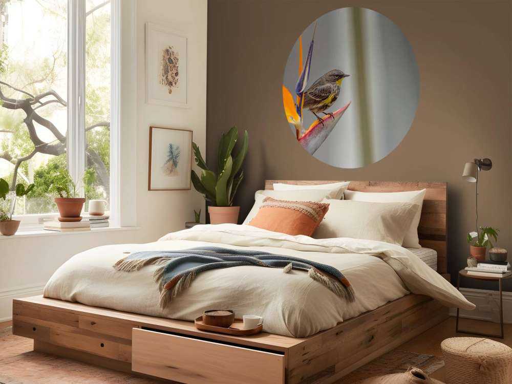 Fiore del paradiso con uccello