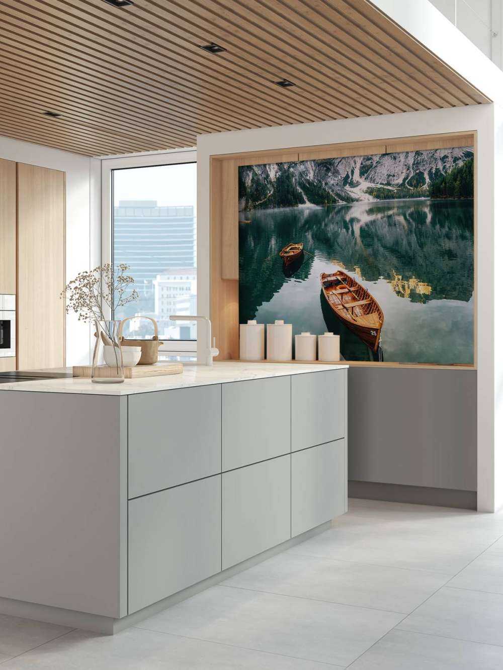 Barche nel lago italiano