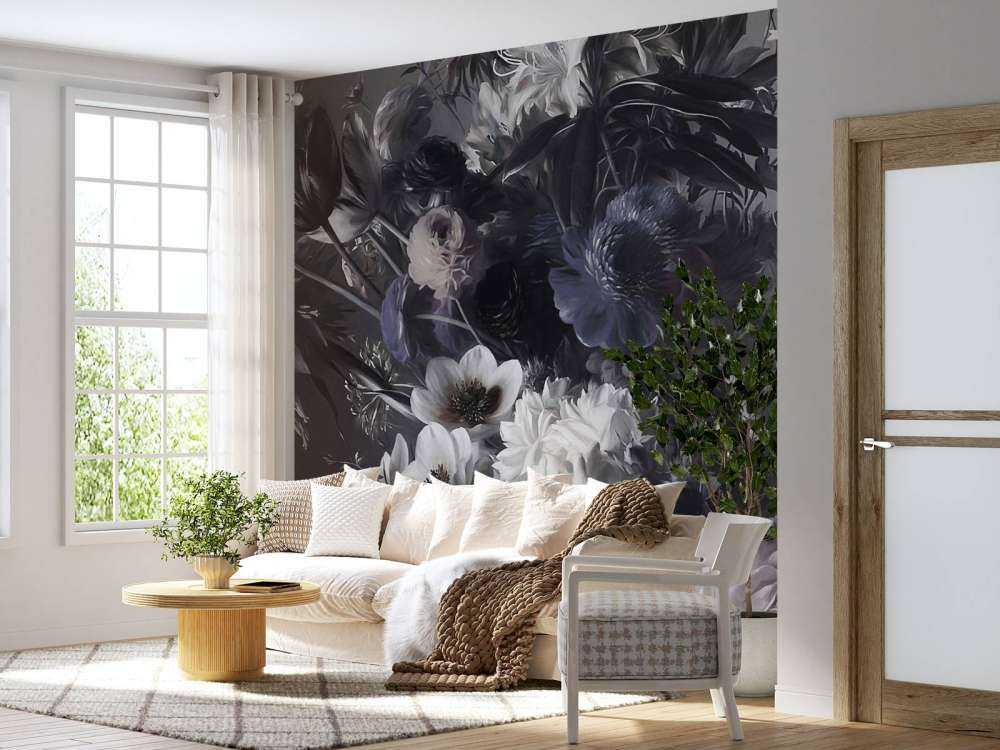 Grande bouquet con anemoni blu