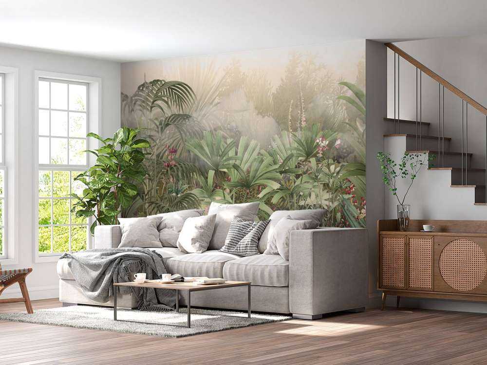 Mattina nel Giardino Tropicale Verde