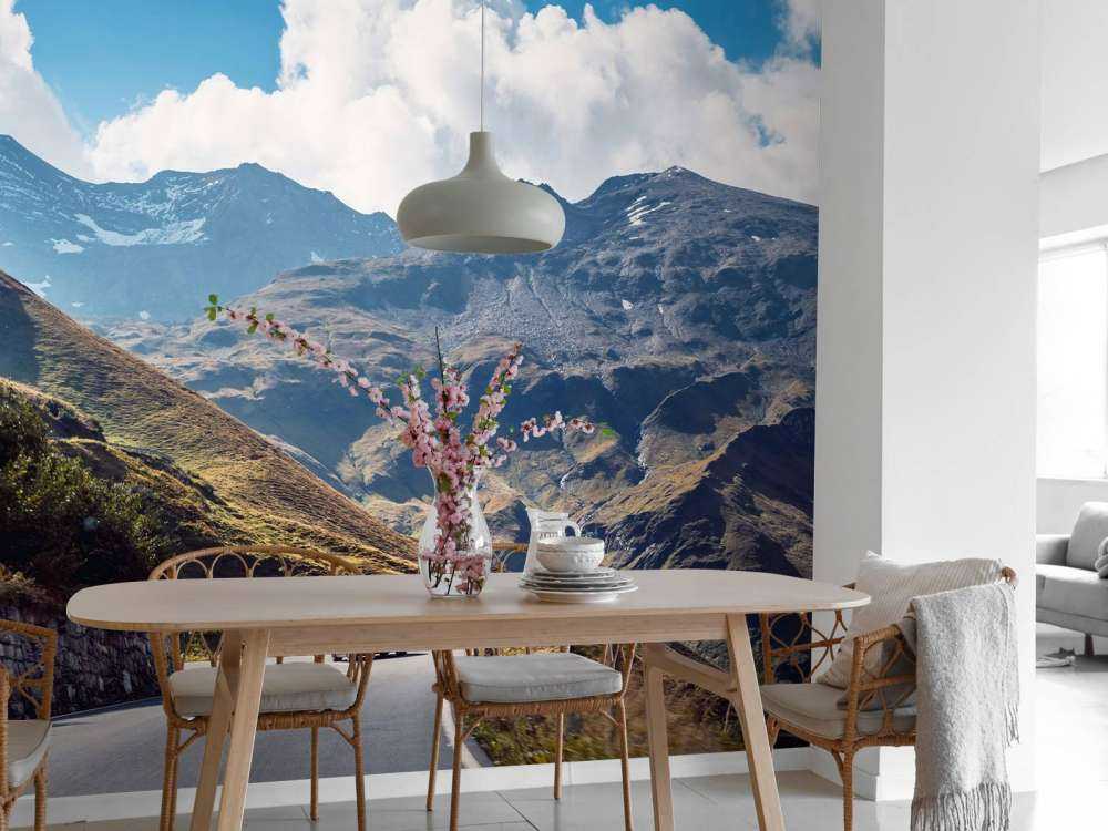 Panorama di una strada di montagna