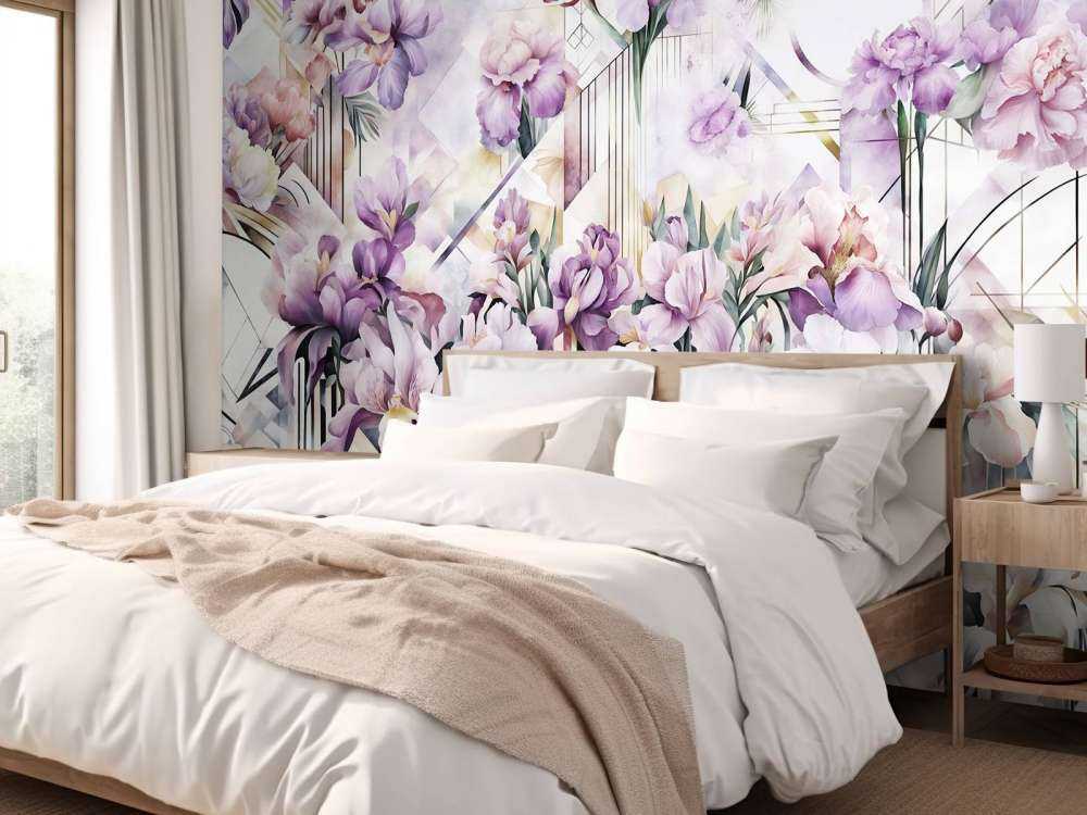 Gigantesche Iris Acquerello Viola