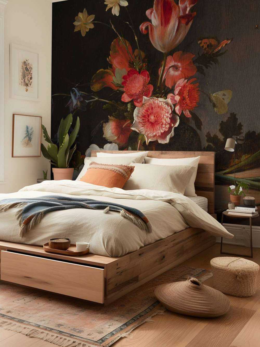 Natura morta con un bouquet in sviluppo