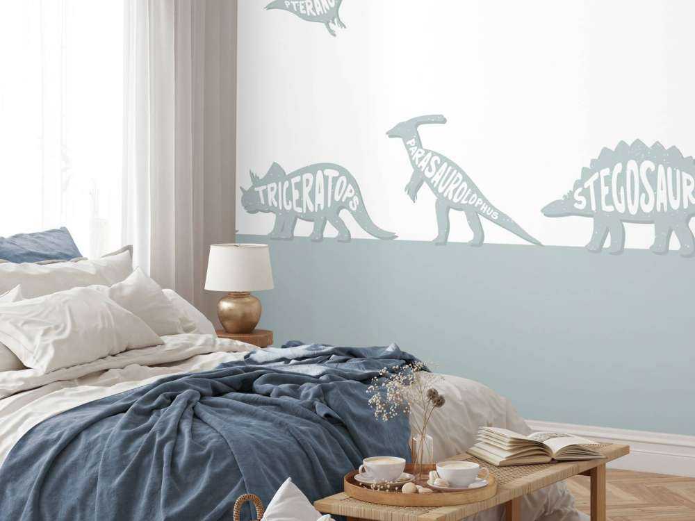 Dinos con testo in blu