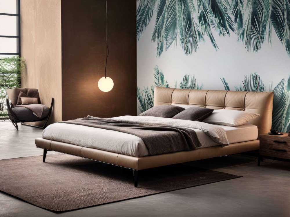 Foglie di palma su sfondo bianco