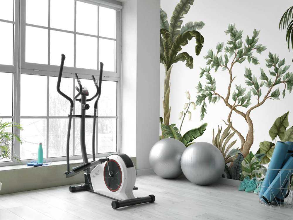 Paesaggio della giungla con palme