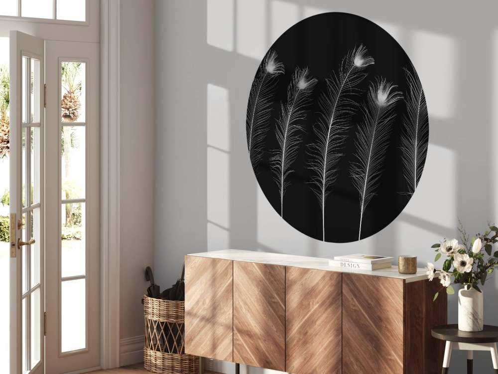 Piume di pavone bianche