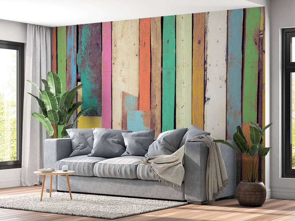 Legno da demolizione colorato