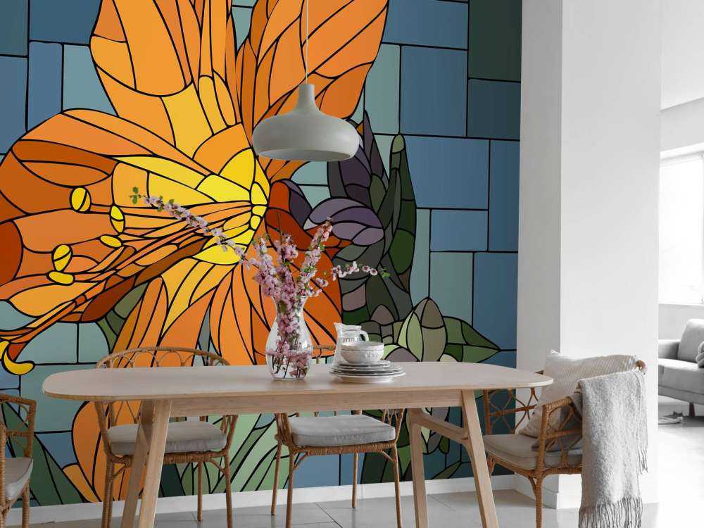 Fiore arancione colorato