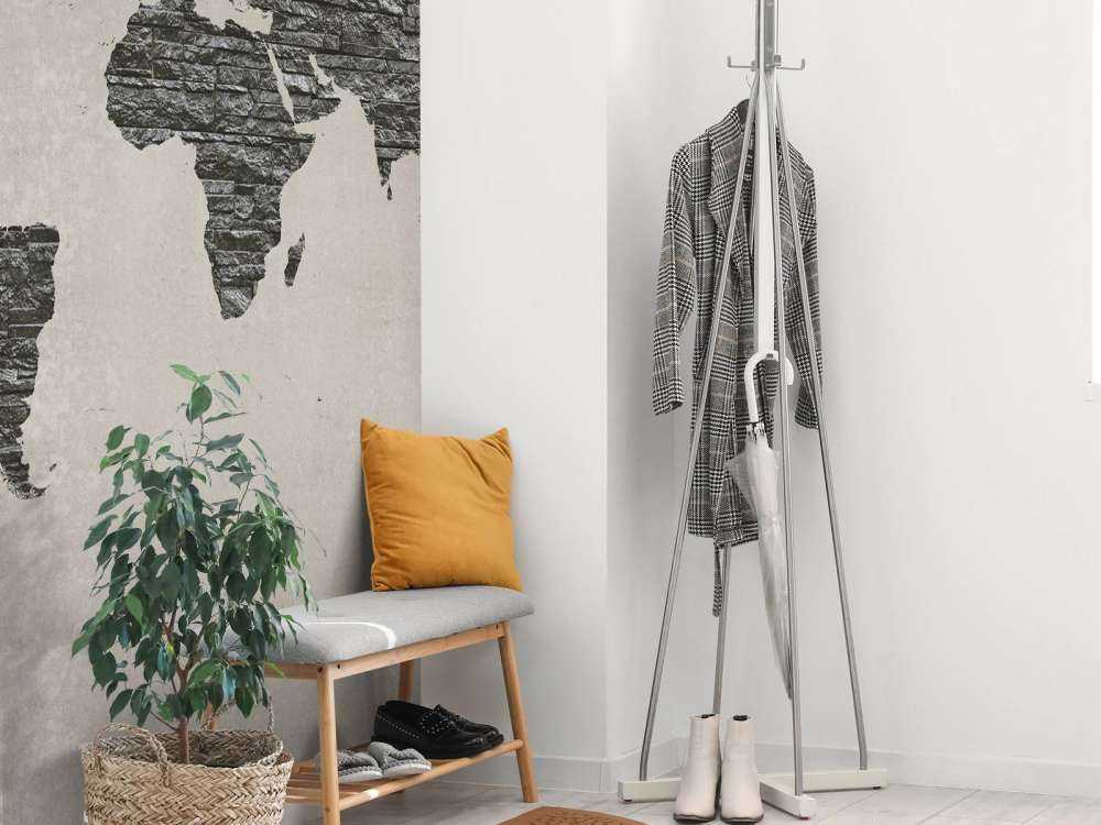 Mappa del mondo pietre scure