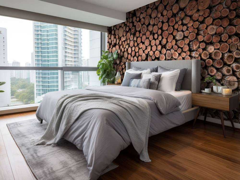 Grande mucchio di tronchi