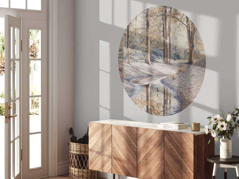 Ruscello nella foresta - pastello