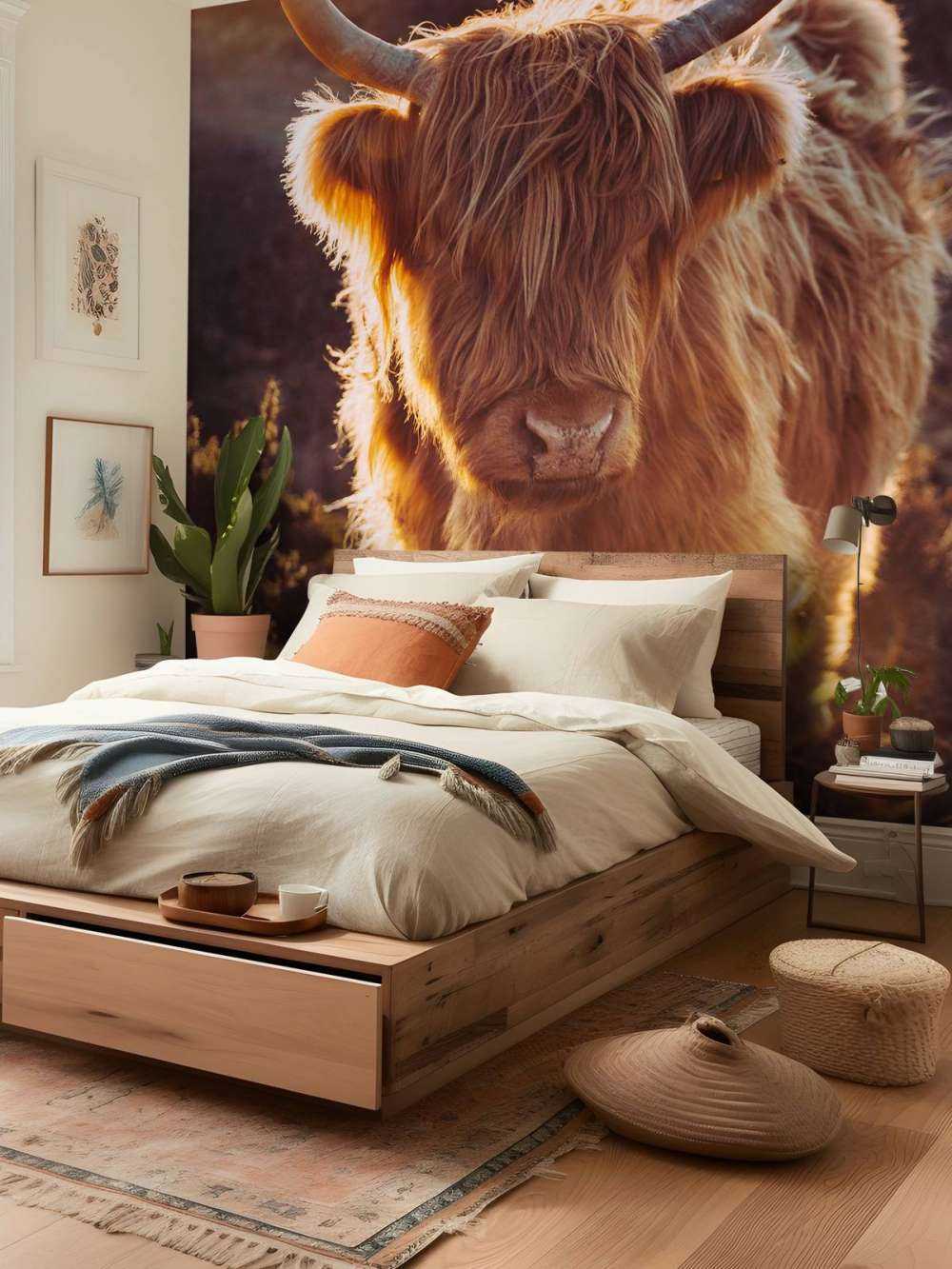 Highlander scozzese al sole