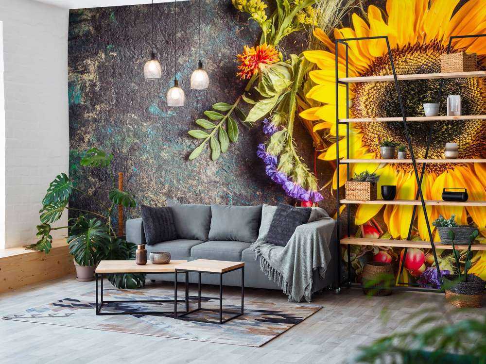 Statua floreale autunnale