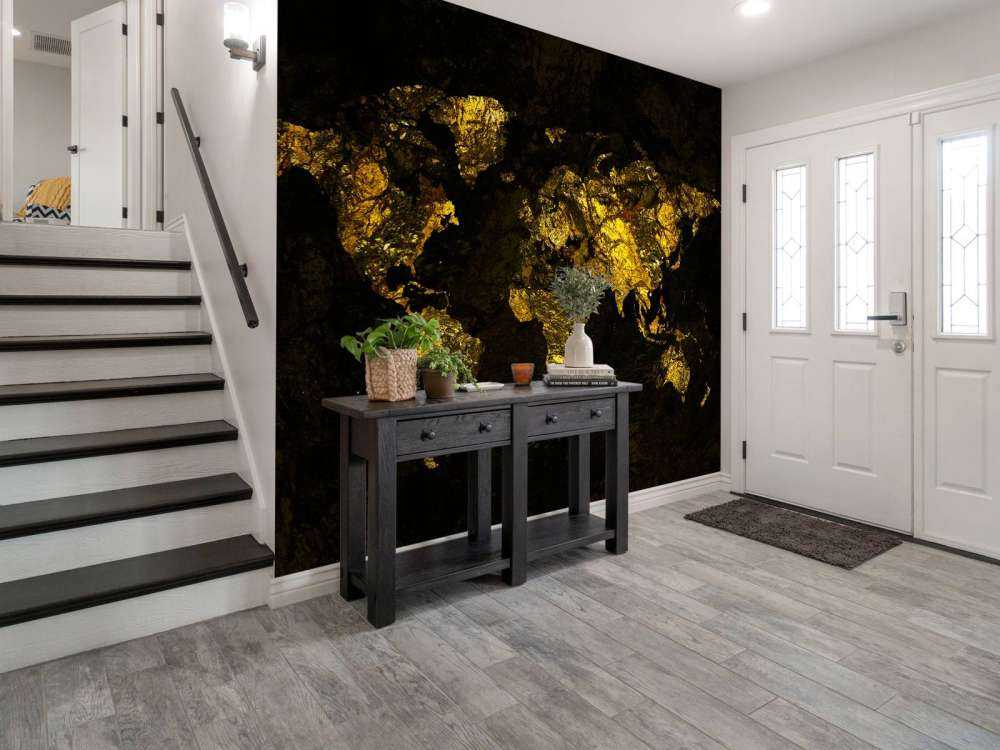 Oro della mappa del mondo