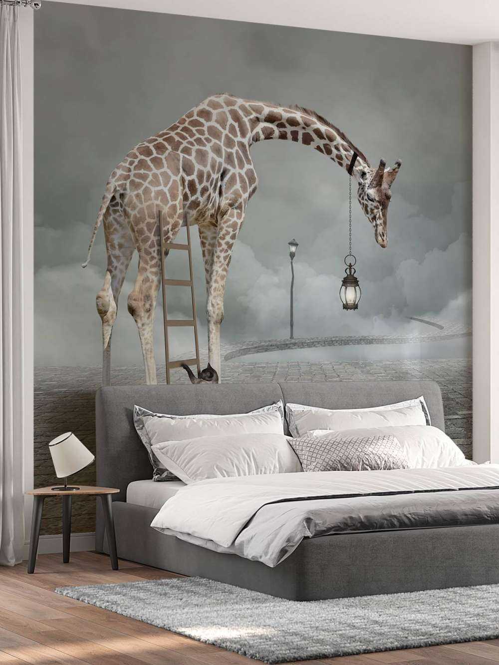 Paesaggio fantastico con animali