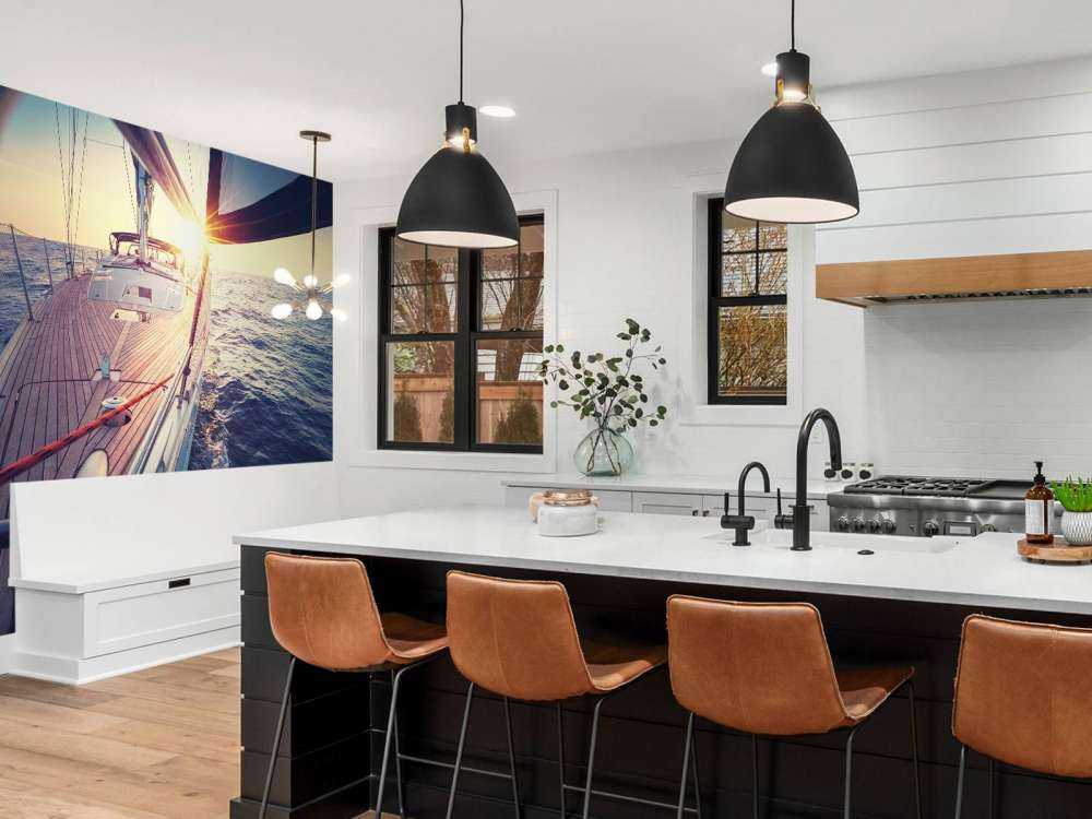 Barca a vela di prua