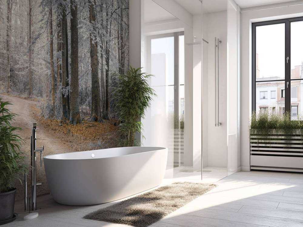 Alberi con foglie bianche