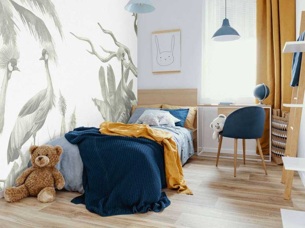 Giungla con gru in verde