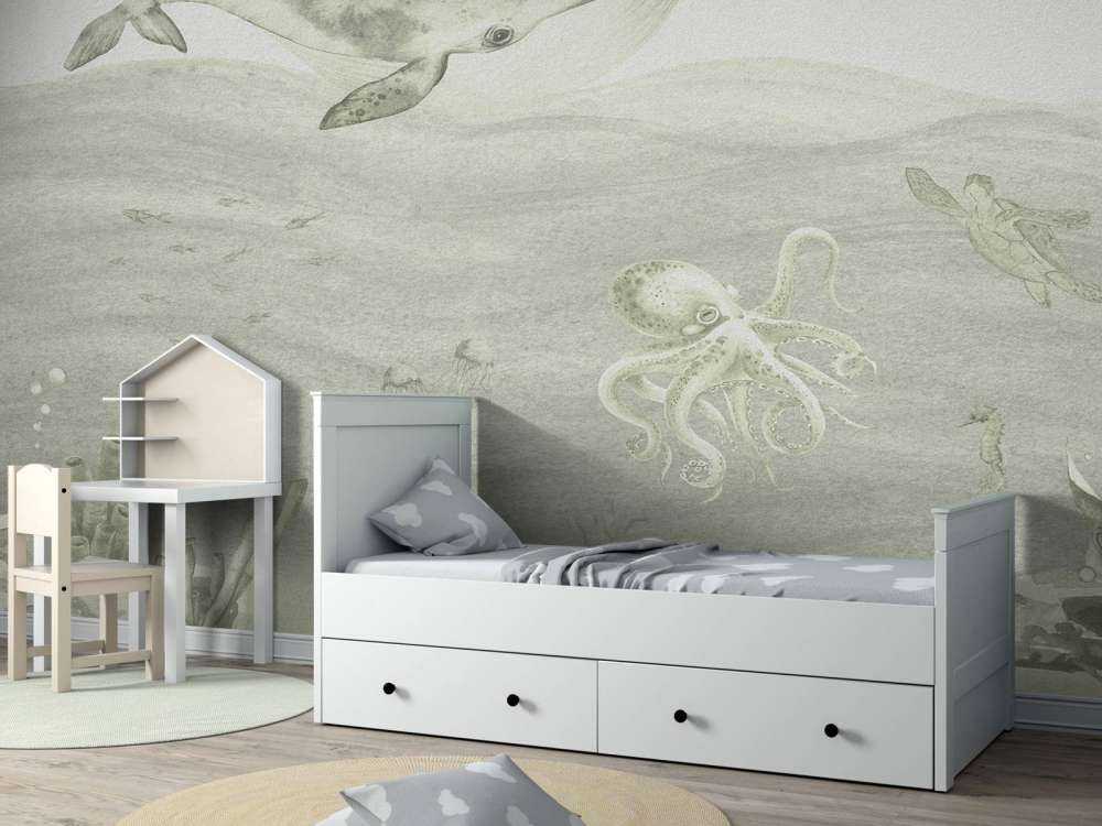 Mondo sottomarino in verde