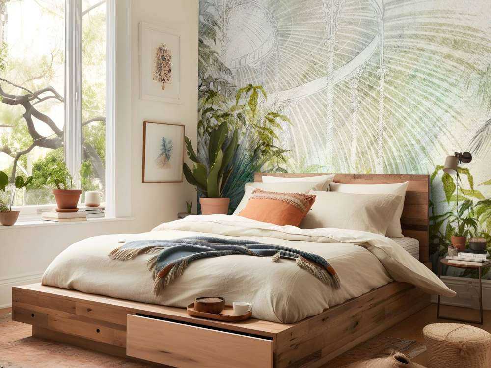 Serra con piante tropicali