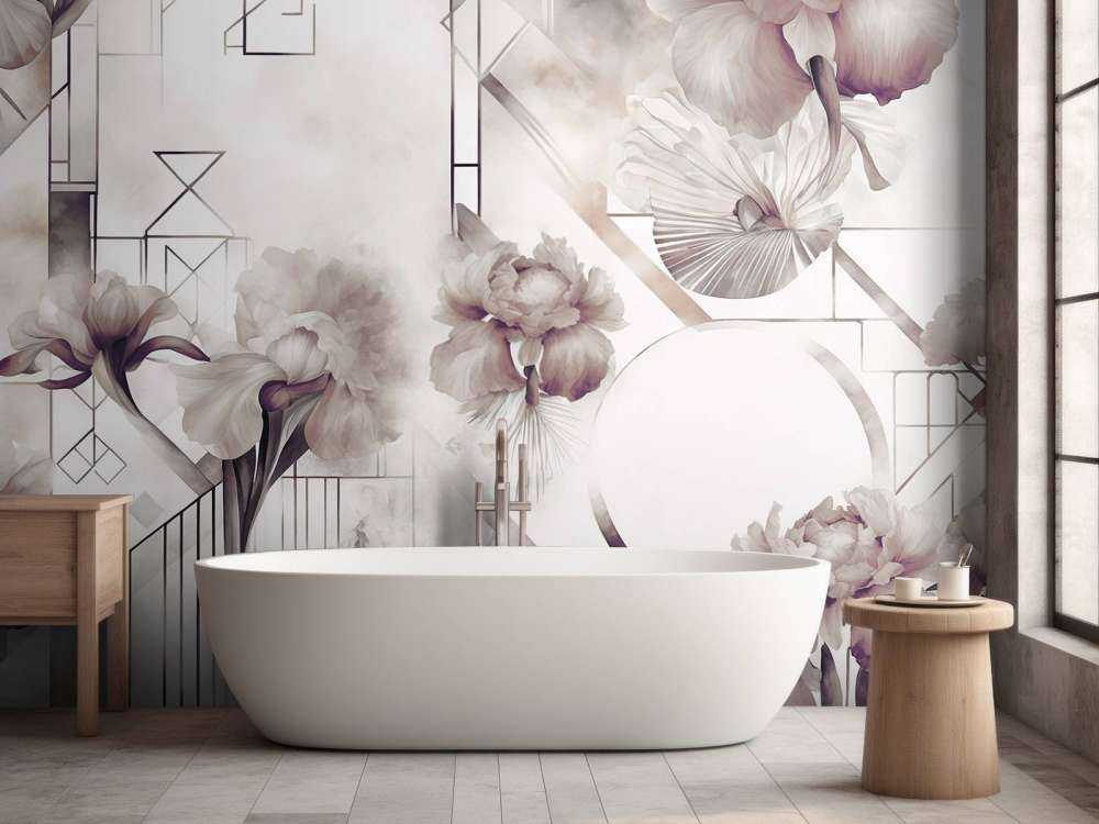 Acquerello Geometria Marrone