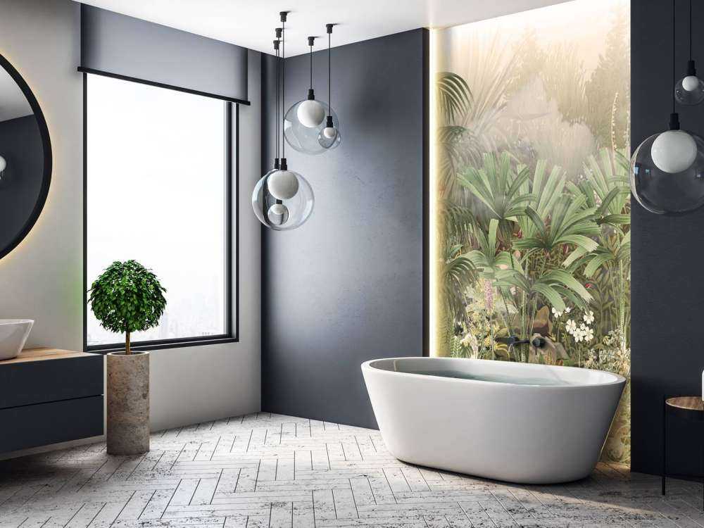 Mattina nel Giardino Tropicale Verde