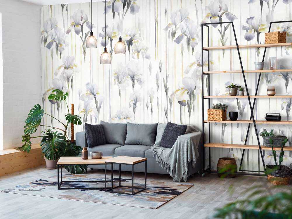 Iris e Strisce Grigio Senza Soluzione di Continuità