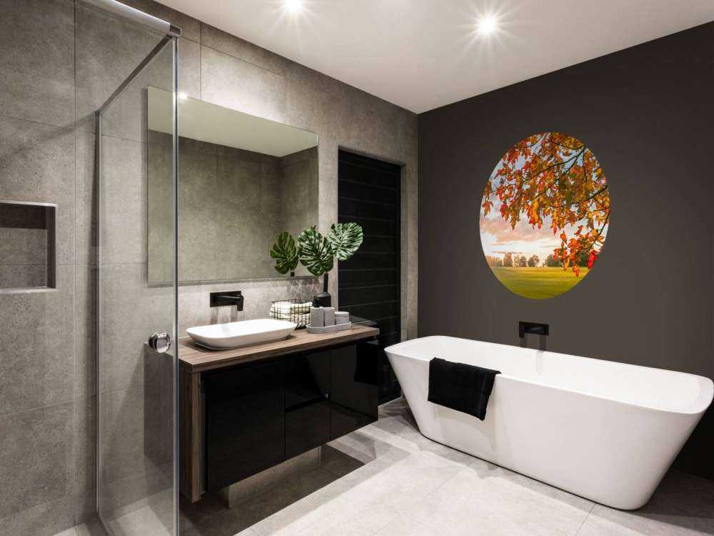 Albero d'autunno al tramonto