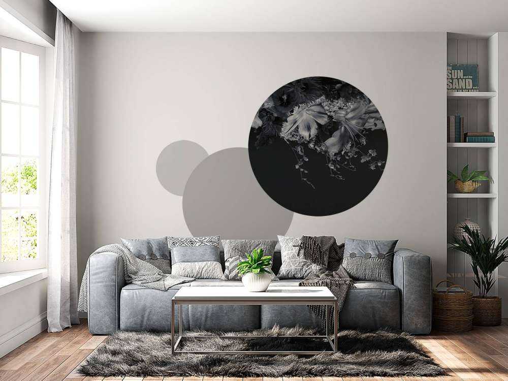 Fiori composti in bianco e nero